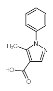 5-甲基-1-苯基-1H-吡唑-4-羧酸 结构式