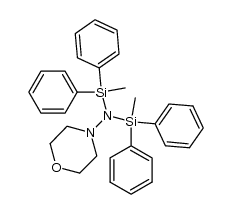 4-吗啉胺,N,N-双(甲基二苯基硅基)- 结构式