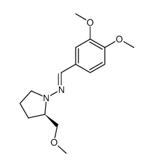 1-吡咯烷胺, N-[(3,4-二甲氧基苯基)亚甲基]-2-(甲氧基甲基)-, [N(E),2R]- 结构式