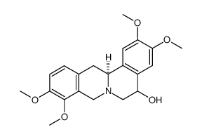 6H-Dibenzo[a,g]quinolizin-5-ol, 5,8,13,13a-tetrahydro-2,3,9,10-tetramethoxy-, (13aS)- 结构式