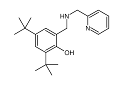 2,4-二叔丁基-6-[(吡啶-2-基甲氨基)甲基]苯酚 结构式