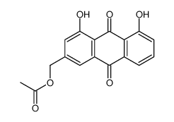 3-乙酰氧甲基-1,8-二羟基-9,10-蒽二酮 结构式