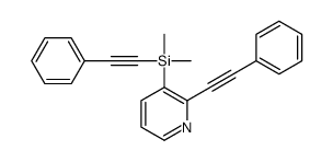 3-[二甲基(2-苯乙炔基)硅基]-2-(2-苯乙炔基)吡啶 结构式