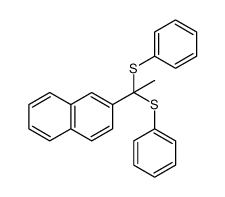 Naphthalene, 2-[1,1-bis(phenylthio)ethyl]- 结构式