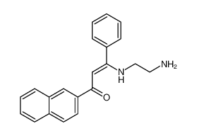 (Z)-3-((2-氨基乙基)氨基)-1-(萘-2-基)-3-苯基丙-2-烯-1-酮 结构式