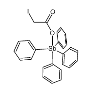四苯基(碘代乙酸根-O)合锑 结构式