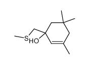 3,5,5-三甲基-1-[(甲硫基)甲基]-2-环己烯-1-醇 结构式