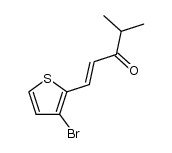(E)-1-(3-溴-2-噻吩基)-4-甲基-1-戊烯-3-酮 结构式