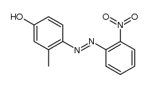 3-甲基-4-(2-硝基苯基偶氮)苯酚 结构式