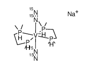 反式-钠钒(-I)((15)N2)2(双(二甲基膦)乙烷)2 结构式