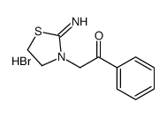 2-亚氨基-3-(苯甲酰甲基)噻唑啉溴氢酸盐 结构式