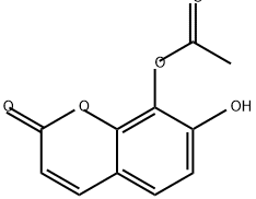 8-乙酰氧基-7-羟基香豆素 结构式