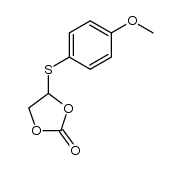 4-(4-甲氧基苯硫基)-1,3-二氧杂环戊烯-2-酮 结构式