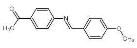 4-乙酰基-N-(4-甲氧基苯亚甲基)苯胺 结构式