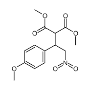 二甲基[1-(4-甲氧基苯基)-2-硝基乙基]丙二酸酯 结构式