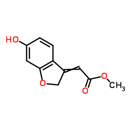 (6-羟基苯并呋喃-3-基)乙酸甲酯 结构式