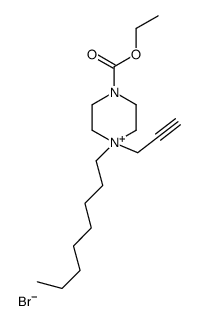 4-(乙氧羰基)-1-辛基-1-(2-丙炔-1-基)哌嗪鎓溴化物 结构式