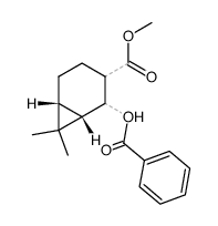 2-(苯甲酰氧基)-7,7-二甲基双环[4.1.0]庚烷-3-羧酸甲酯 结构式