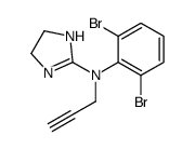 N-(2,6-二溴苯基)-N-丙-2-炔基-4,5-二氢-1H-咪唑-2-胺 结构式