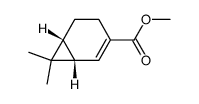 Bicyclo[4.1.0]hept-2-ene-3-carboxylic acid, 7,7-dimethyl-, methyl ester, (1S)- (9CI) 结构式