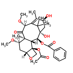 7β,10β-二甲氧基多西紫杉醇 结构式