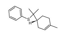Benzene, [[1-methyl-1-(4-methyl-3-cyclohexen-1-yl)ethyl]thio]-, (R)- (9CI) 结构式