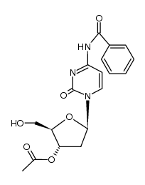 N4-苯甲酰基-3'-O-乙酰基脱氧胞苷 结构式