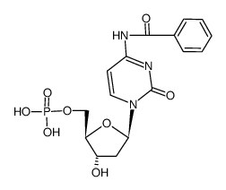 N4-苯甲酰基-2'-脱氧-5'-胞苷酸 结构式