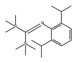 N-[双(三甲基硅基)亚甲基]-2,6-二异丙基苯胺 结构式