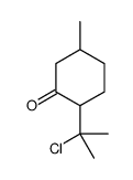 2-(2-氯丙-2-基)-5-甲基环己-1-酮 结构式