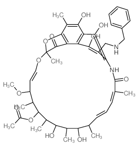 3-(苄氨基甲基)-利福霉素 结构式