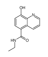 N-乙基-8-羟基-5-喹啉甲酰胺 结构式