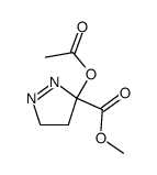 3H-Pyrazole-3-carboxylic acid, 3-(acetyloxy)-4,5-dihydro-, methyl ester 结构式