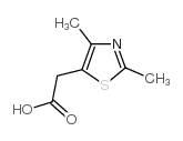 (2,4-二甲基-1,3-噻唑-5-基)乙酸 结构式