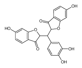 2,2'-[(3,4-二羟基苯基)亚甲基]双(6-羟基苯并呋喃-3(2H)-酮) 结构式