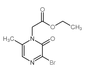 2-(3-溴-6-甲基-2-吡嗪酮-1(2H)-基)乙酸乙酯 结构式