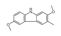 2,6-二甲氧基-3-甲基-9H-咔唑 结构式