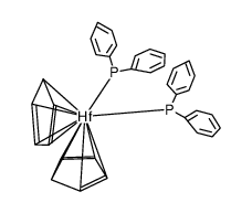 双(η5-2,4-环戊二烯基)双(二苯基膦)铪 结构式