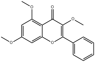 3,5,7-三甲氧基黄酮 结构式