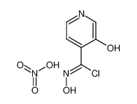 3-羟基-4-(1'-氯-1'-羟亚氨基甲基)吡啶硝酸盐 结构式