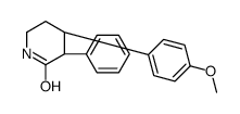 顺-4-(4-甲氧基苯基)-3-苯基-2-哌啶酮 结构式