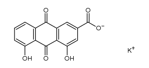 大黄酸钾 结构式