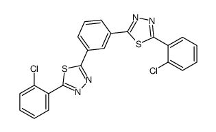 1,3,4-Thiadiazole, 2,2'-(1,3-phenylene)bis[5-(2-chlorophenyl)- 结构式