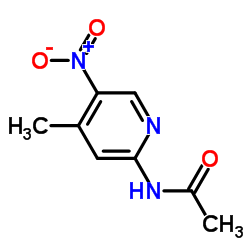 4-甲基-2-乙酰氨基-5-硝基吡啶 结构式