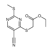 2-[[5-氰基-2-(甲硫基)-4-嘧啶基]硫代]乙酸乙酯 结构式