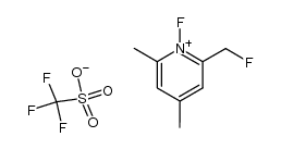 N-氟-2-氟甲基-4,6-二甲基吡啶三氟甲磺酸盐 结构式
