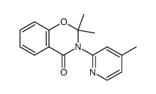 2,2-二甲基-3-(4-甲基吡啶-2-基)-4-氧代-4H-1,3-苯并恶嗪 结构式