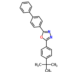 2-(4'-叔丁苯基)-5-(4'-联苯基)-1,3,4-恶二唑 结构式