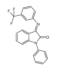 1-PHENYL-3-[[3-(TRIFLUOROMETHYL)PHENYL]IMINO]-1H-INDOL-2-ONE 结构式