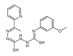 Carbonothioicdihydrazide,2-[[(3-methoxyphenyl)amino]thioxomethyl]-2'-[1-(2-pyridinyl)ethylidene]- (9CI) 结构式